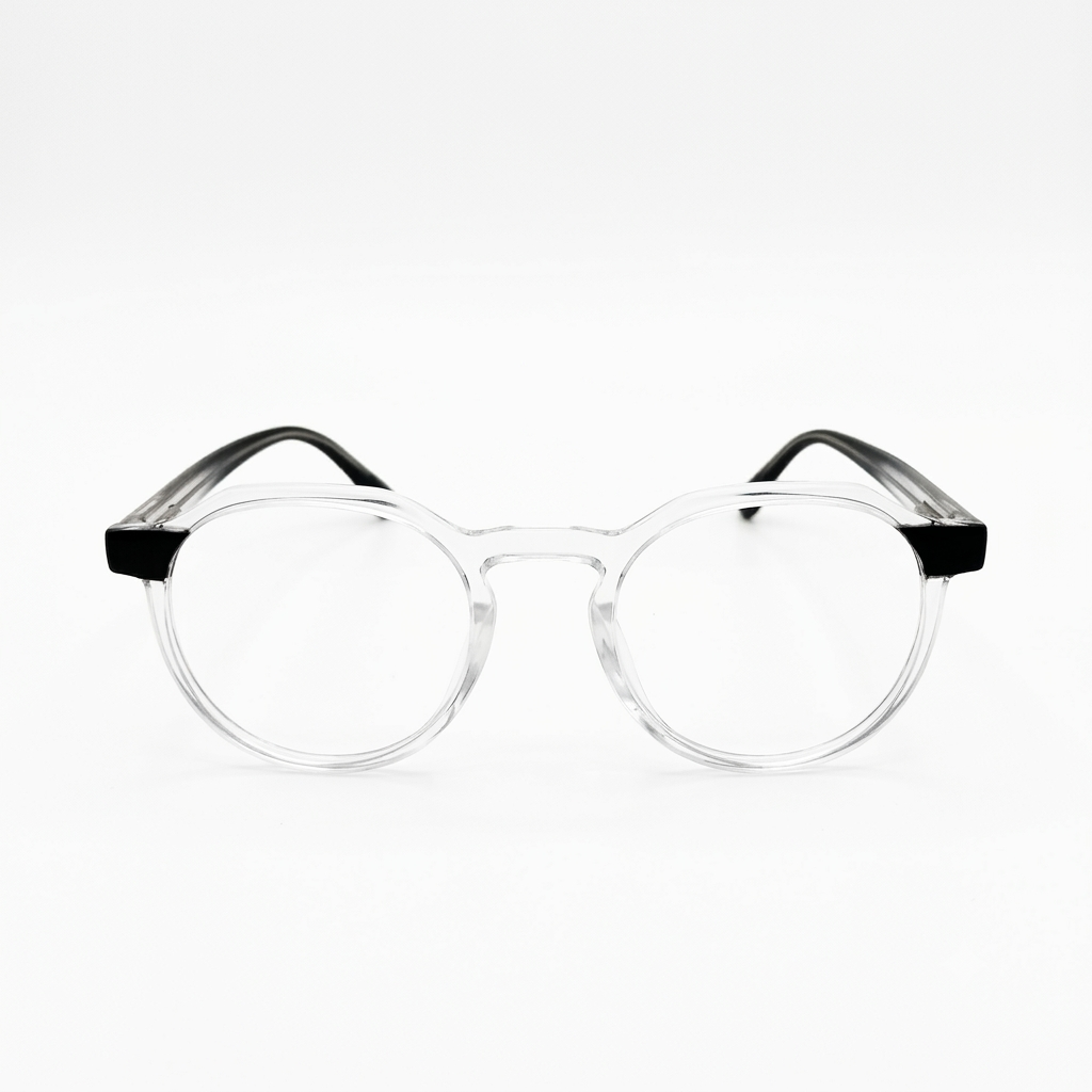 EYEWEAR - ROUND - TRANSPARENT - BLACK TOUCH - FLEXIBLE - DAI