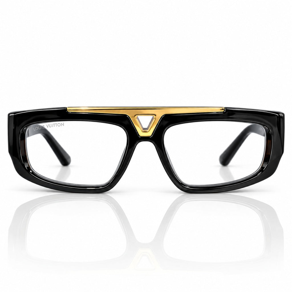 LV - EYEWEAR - BOLD - BLACK - GOLDEN - CENTRE CRAFTED LOGO - DESIGNER