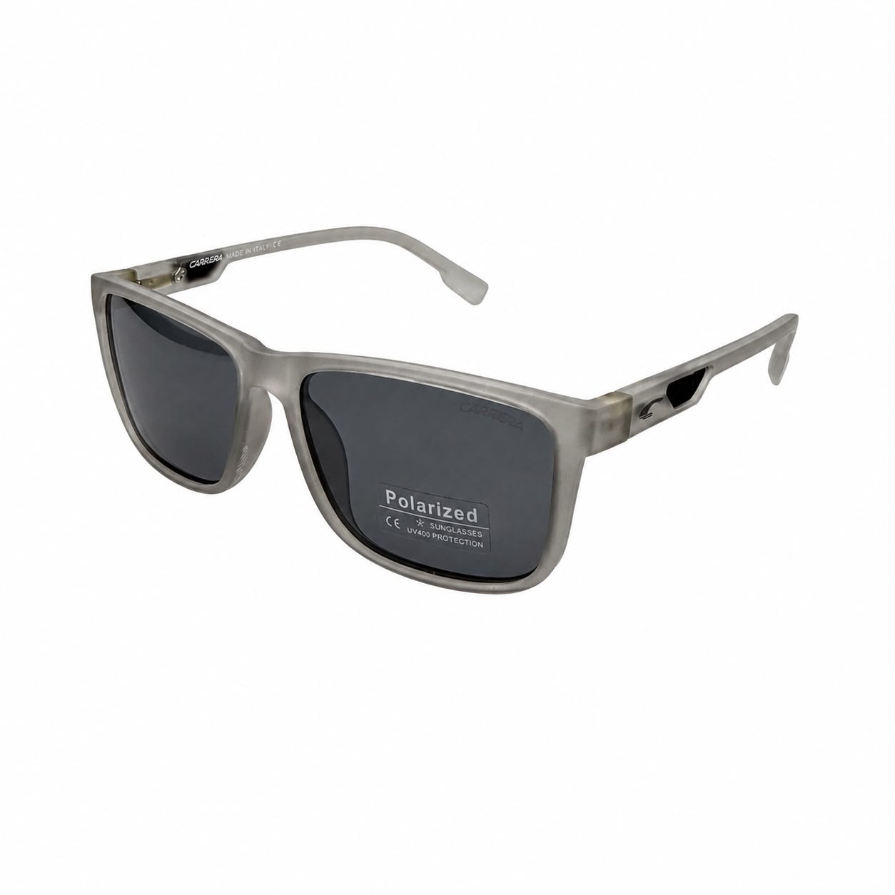 CAR 1002 - SUNGLASS - MATTE GREY - BLACK - POLARISED - PREMIUM - MEN
