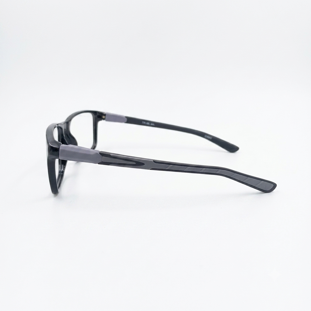 EYEWEAR - GENTS - OAKLEY STYLE - BLACK - GREY - FIBRE - FLEXIBLE - OVERSIZED
