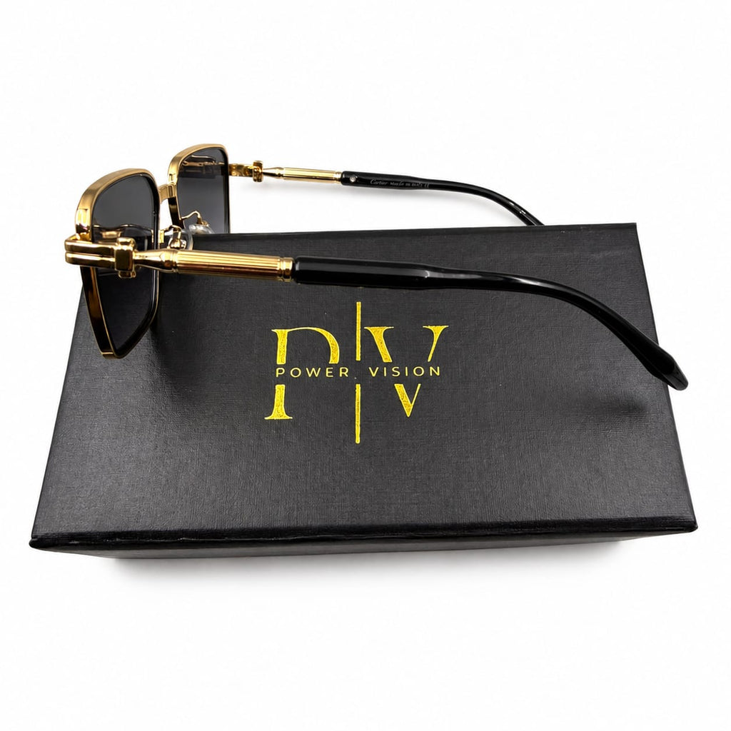 CR 2771 - SHADES - SQUARE - GOLDEN BLACK - GREY GRADIENT - PREMIUM - UNISEX