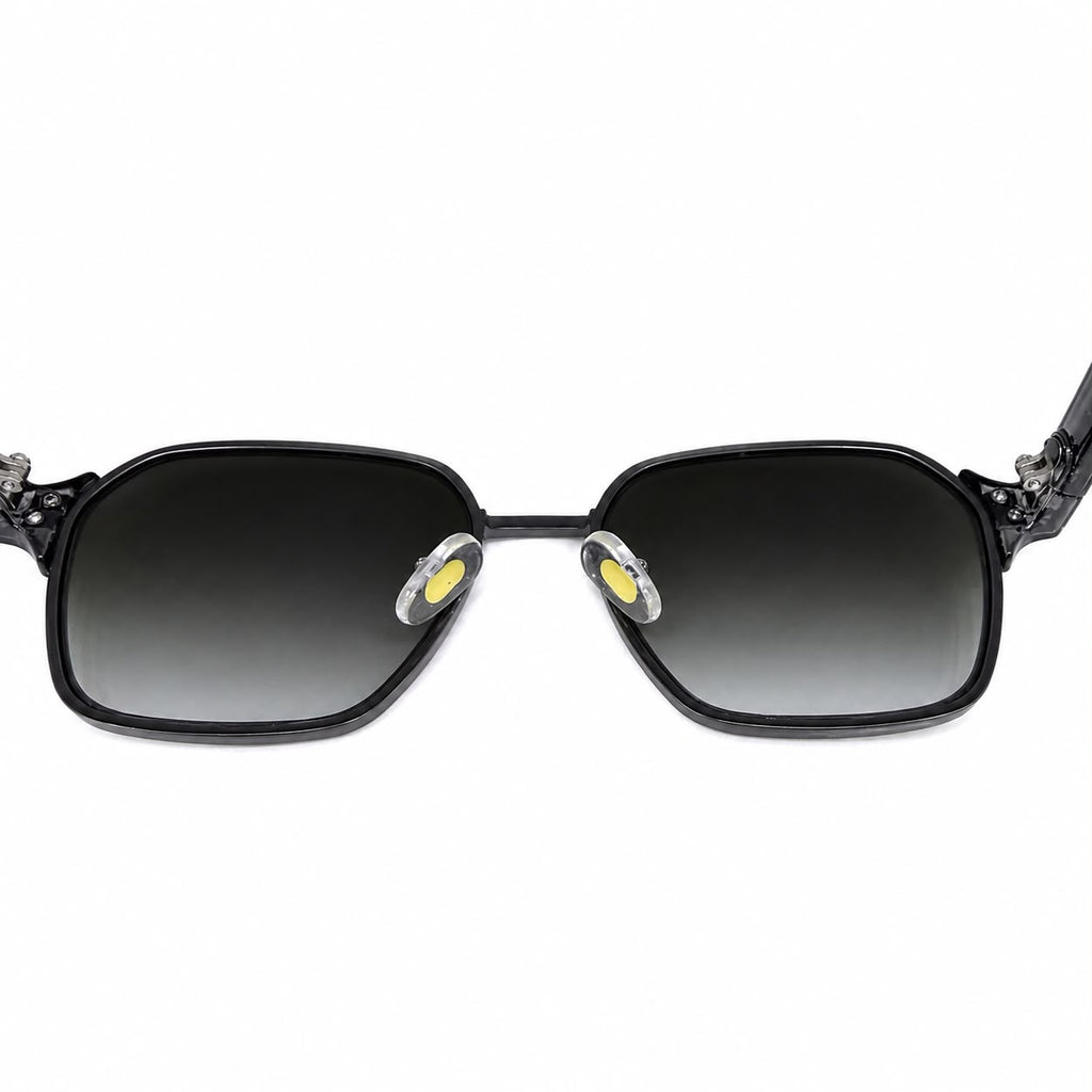 TF 9813 - SUNGLASS - GUN METALLIC - GREY - GRADIENT - GEOMETRIC SQUARE - PREMIUM - UNISEX