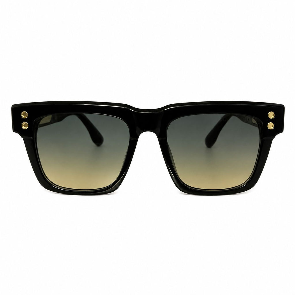 DT98312 - SUNGLASS - BOLD - BLACK - SMOKE GREY LENSES - PREMIUM - TRENDY