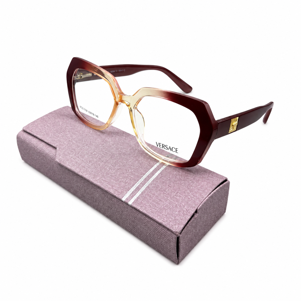 VE 24130 - GORGEOUS - GEOMETRIC SQUARE - BURGUNDY - CHAMPAGNE - SPRING BRANDING TEMPLES