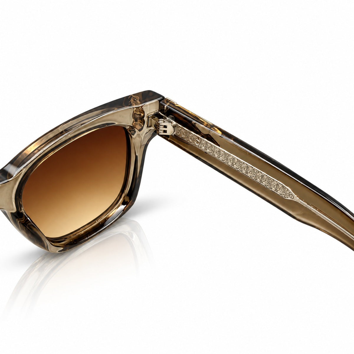 LV - TRANSLUCENT CHAMPAGNE - SQUARE - BROWN GRADIENT - ACETATE