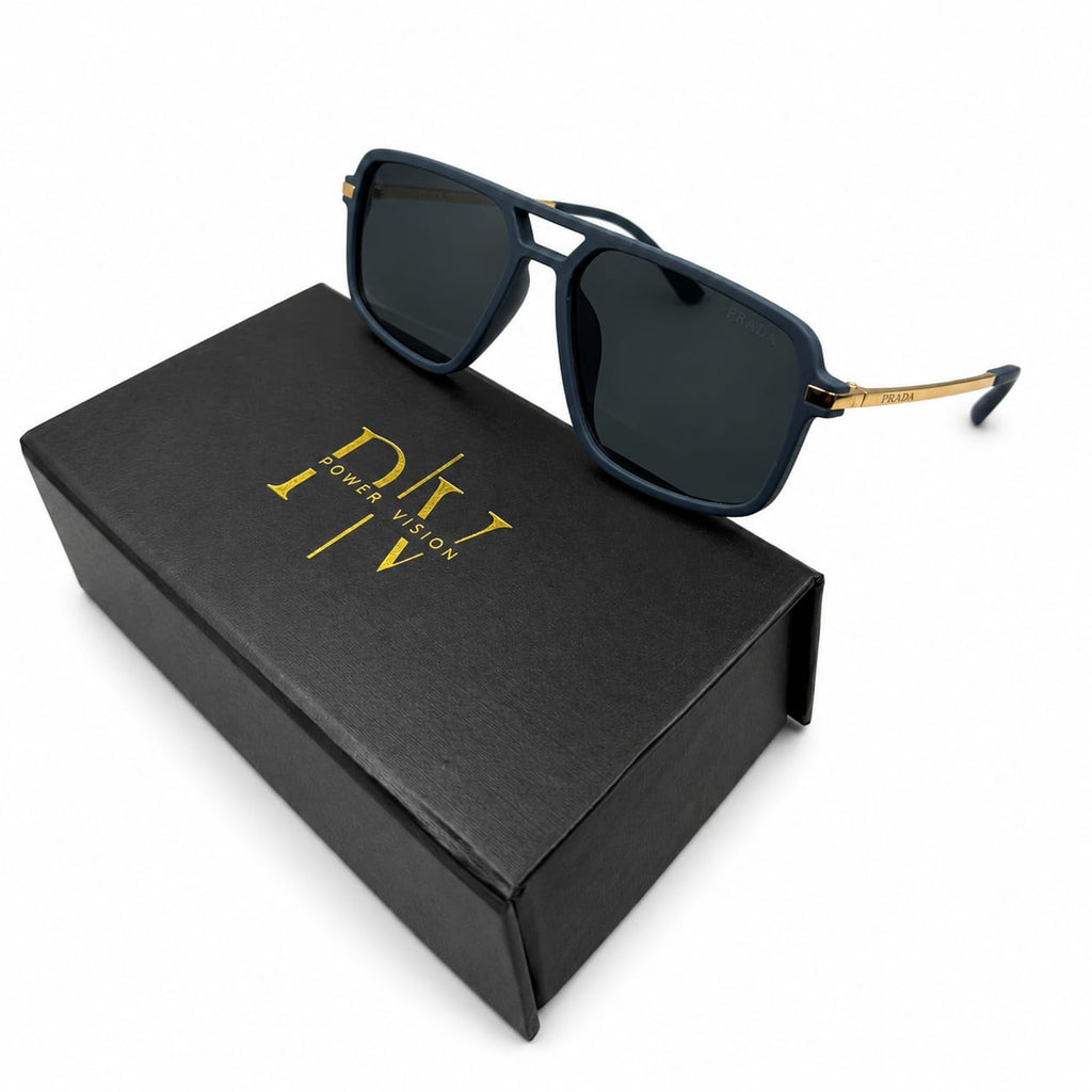 PR 70YS - SUNGLASS - MATTE BLUE - GOLDEN TEMPLE - BLACK UV -