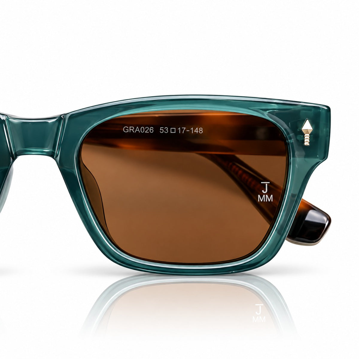 JMM - TEAL GREEN - TORTOISE - BROWN - ACETATE - SQUARE - UNIQUE