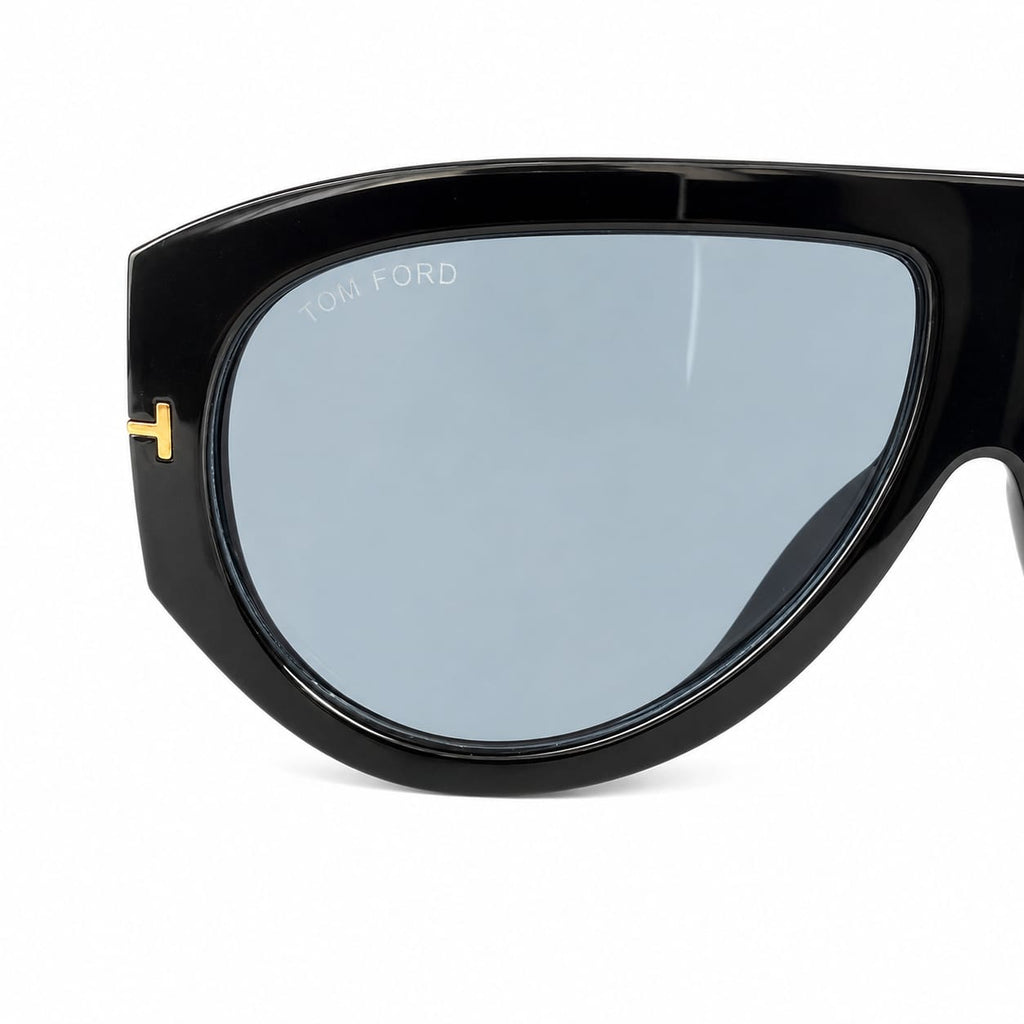 TF - OVERSIZE - SHEILD AVIATAR - BOLD - BLACK - AQUA LENSES - PREMIUM - UNISEX