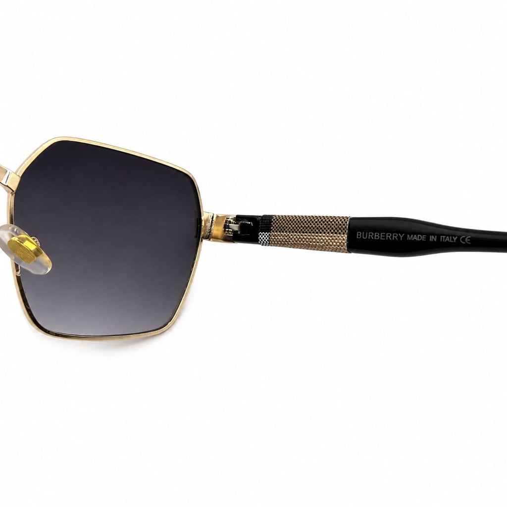 BB 1012 - SLEEK - METAL - ACETATE - CUT SQUARE - GOLDEN - BLACK - GREY GRADIENT - UNISEX