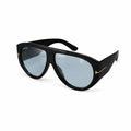TF - OVERSIZE - SHEILD AVIATAR - BOLD - BLACK - AQUA LENSES - PREMIUM - UNISEX
