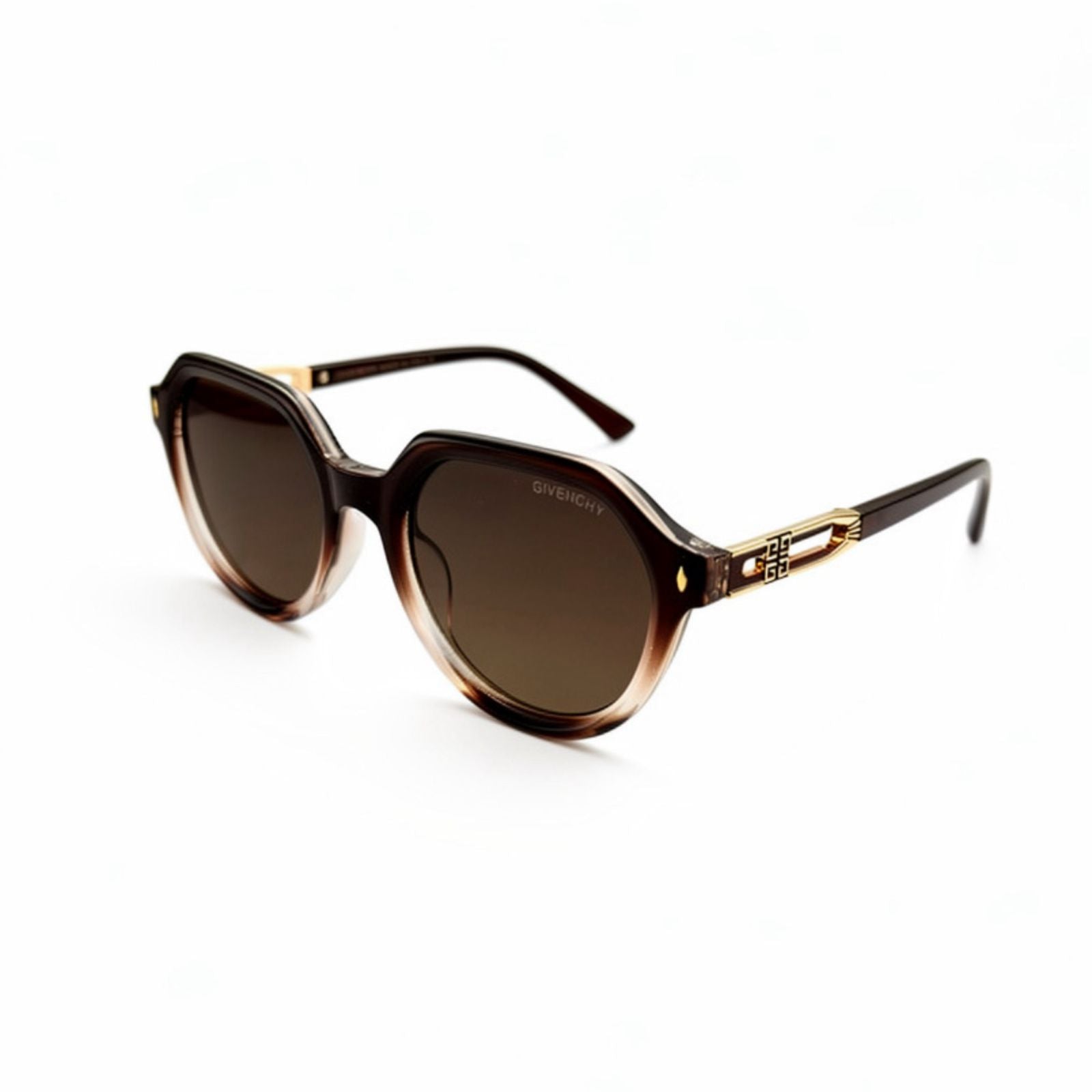 GV 99164A - LADIES - SHADY - BROWN MARBLE - POLARISED - CUT ROUND - PREMIUM