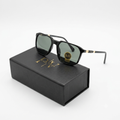RB 91132 - SUNGLASS - CUT SQUARE - DIAMOND HARD - BLACK - FLEXIBLE FIBRE SIDES