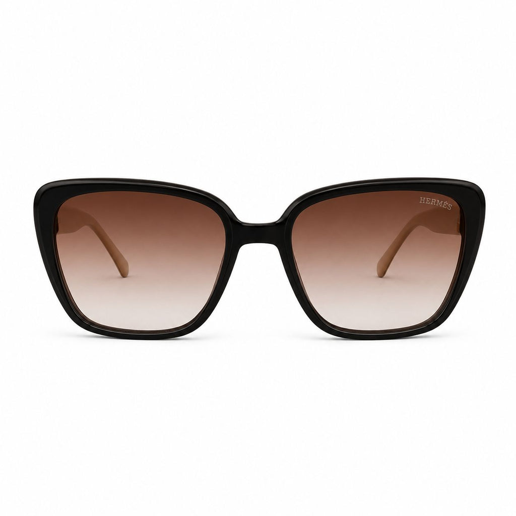 HERMES 33120 - SUNGLASS - LADIES - CATEYE - UV - BROWN BEIGE
