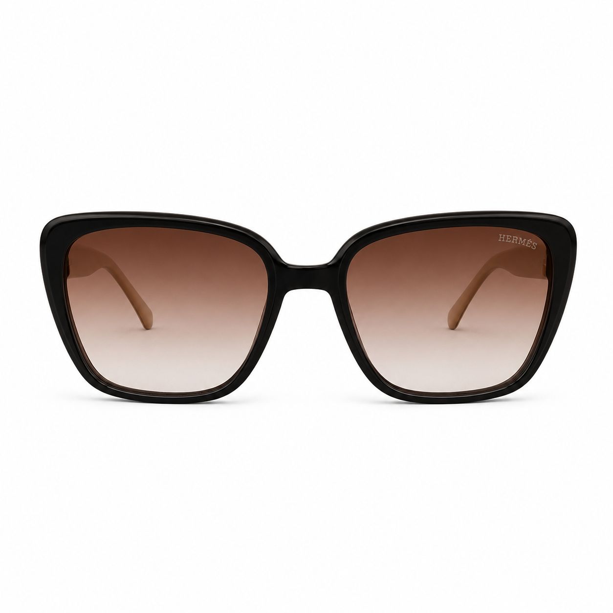 HERMES 33120 - SUNGLASS - LADIES - CATEYE - UV - BROWN BEIGE